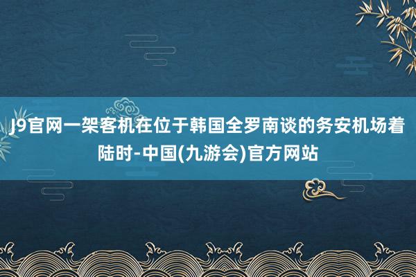 J9官网一架客机在位于韩国全罗南谈的务安机场着陆时-中国(九游会)官方网站